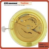 YUJINX Cal.8205 Watch Movement, Dual Calendar Gold 3 Hands Dual Day Date Movement, Metal Domestic Me