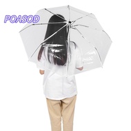MAYSHOW Automatic Folding Umbrella, Folding Automatic Transparent Umbrella, Windproof 3-fold Transpa