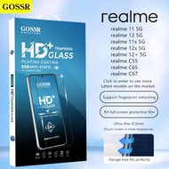 GOSSR ฟิล์มกระจกเต็มจอ realme 11 12 5G 11x 12x 12+ 5G Realme C30s C33 C35 C51 C53 C55 C61 C63 C65 C6