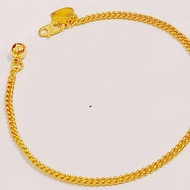 Korean Gold 916 Exactly Anklet Stamp 916