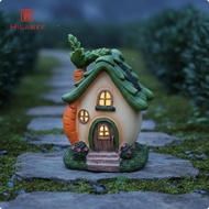 HILABEE Carrot Cottage Ornament Mini Landscape Solar Miniature Cottage No Green Top