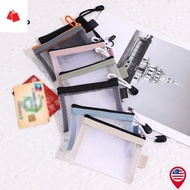 BK-11*7.5cm Mini Transparent Nylon Mesh Card Bag/ Portable Lipstick Earphone Key Storage Zip Pouch/ 