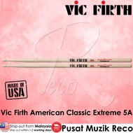 Vic Firth X5A American Classic Hickory Drumstick Drum Stick - Extreme 5A - Wood Tip [MADE IN USA]