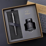 Parker New Collection IM Series Fountain Pen Fine Business Gift Set with Quink Ink Bottle in Black Color
