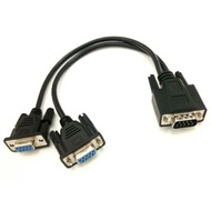 Y-DB9 Cable 2DB9 Wife Separate DB9 2Port Signal