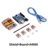 โล่เครื่องแกะสลัก CNC V3.0 + บอร์ด + A4988เข็มแถวคนขับมอเตอร์สเต็ปสำหรับอุปกรณ์เสริมเครื่องยนต์แกะสล