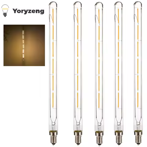 5PCS 3W 4W 6W T20 E14 LED Tube Light Bulb Vintage Retro Filament COB 220V 240V Tubular Antique Lamp 