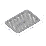 Food Tray Fruits Without Lids Can Be Used To Wrap Food. Microwaveable Factory Standard 175x128x18 -0