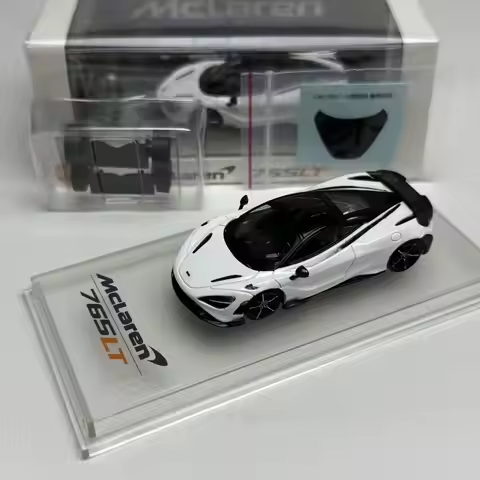 New Arrival In Stock Cmmodel 1:64 Mclaren 765lt White Diecast Car Model Collectible Gift