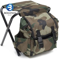 BO Mountaineering Backpack Chair, Foldable High Load-bearing Mountaineering Bag Chair, Multifunctional Large Capacity Wear-resistant Sturdy Foldable Fishing Stool Outdoor