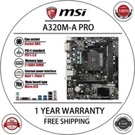 USED MSI A320M-A PRO Socket AM4 with Core Boost Boost Supports DDR4 Memory up to 3200 (OC) MHz .