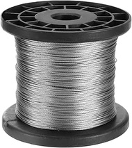 uxcell 1/32" (0.8mm) 800ft (244m) 304 Stainless Steel Cable Wire Rope 7 x 7 Strands Core Aircraft Wi