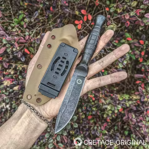 CRETACE Knife "Grenadier" Series Full Steel Integrated Fixed Blade Outdoor Survival Bushcraft Campin