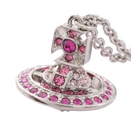 【二手】Vivienne WestwoodKIKA ORB 項鍊 630203GI/02R957 粉紅色不銹鋼項鍊 女士款（全新）