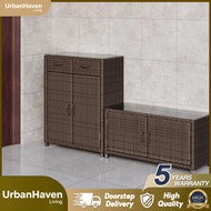 Shoe Cabinet Storage Cabinet Balcony Outdoor Sunscreen Waterproof Shoe Storage Cabinet Rattan Large 