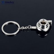 TIMEKEY Auto Car Turbo Sleeve Turbo Keychain Spinning Turbine Key Chain Ring Keyring N9T8
