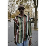 LOR55 - Coffee Stripe (XS,S,M,L) - Blouse 2601