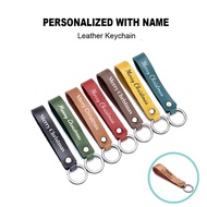 Personalised Name Leather Keychain / Leather Keyring / Personalised Gift / Personalized Keychain /En