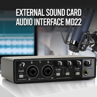 SZKOSTON External Sound Card USB Audio Interface Preamp 2 In 2 Out - MD22