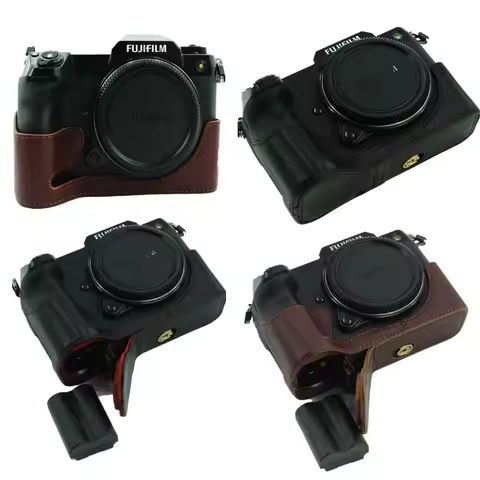 GFX 100S Genuine Leather Half Body Camera Case For Fujifilm Fuji GFX 100S gfx100s Battery Opening Bo