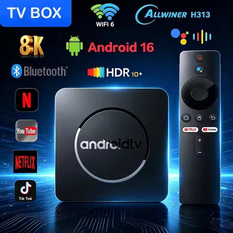 Smart Q10 8K Media Player TV Box Android16 Google Voice Assistant Allwinner H313 Storage Dual WiFi B