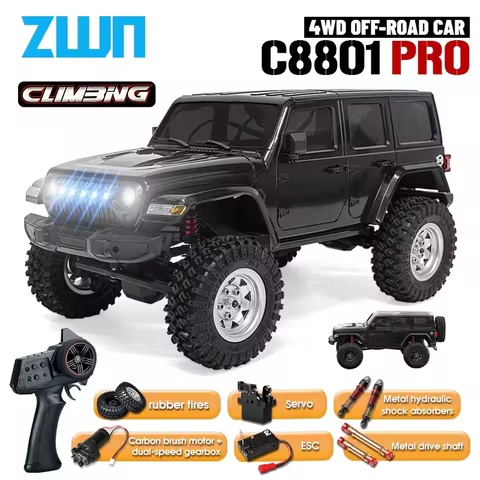 C8801 PRO/ C8801 1/18 RC Car With Light 2.4G 4WD Electric Climbing High-Speed Off-Road Vehicle Remot
