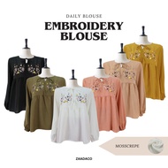 ZAADACO: DOLLY BLOUSE U8671 FOR WOMEN FASHION DAILY WEAR TOP EMBROIDERY FLOWER CUTE BLOUSE LONG SLEE