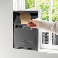 簡約日式信箱 雙面投遞孔 密碼鎖 鍍鋅板製  郵箱 意見箱