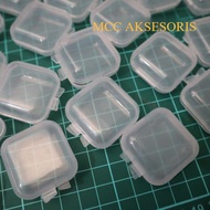 SMALL PLASTIC BOX 3.5x3.5x1.5 cm/ MEMORY CARD EAR PLUG STORAGE BOX/MINI BOX/MINI ORGANIZER BOX