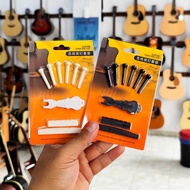 Complete Guitar Saddle Nut Set with Bridge Pin Knip Guitar Saddle
