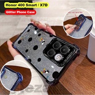 Casing Honor 400 Smart 400Smart 5G Honor X7D X7 d Casing Soft Shining Shockproof Glitter Back Cover