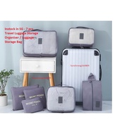 Instock 7 pcs  Waterproof Travel Organiser Luggage Organiser*Bag-in-Bag Organiser *Storage bag for holiday etc