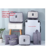Instock 7 pcs  Waterproof Travel Organiser Luggage Organiser*Bag-in-Bag Organiser *Storage bag for h