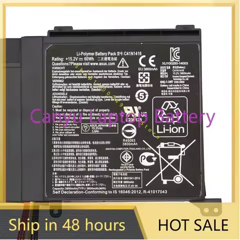 C41N1416 For ASUS ZenBook Pro G501 G501J G601J UX501 UX501J UX501JW UX501LW UX501VW N501L Series 15.