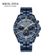 Solvil et Titus Saber Chronograph Quartz Light Blue Dial &amp; Light Blue Stainless Steel Bracelet Men Watch W06-03337-008