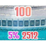 Smd 100 10R 5% resistor Chip size 2512 6432 10ohm 10ohm 1 watt