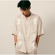 Tribe Patch with Embroidery Linen Shirt