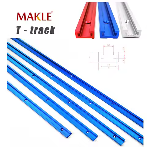 MAKLE 200-800MM T-track T-slot Miter Track Jig T Screw Fixture Slot 19mm Table Saw Router Table Chut
