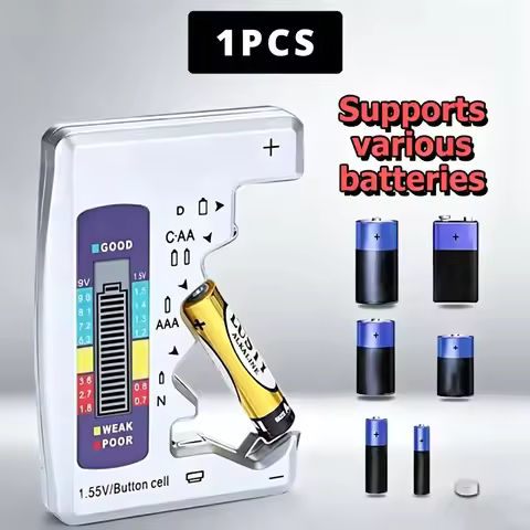 Hot Sell Digital Battery Tester C D N AA AAA 9V 1.5V Button Cell Capacity Checker LCD Display Capaci