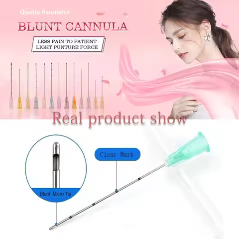 Disposable Hypodermic Needle 18G 22G 23G 25G 27G canula Micro Blunt tip Cannula for Injectable Hyalu