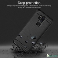 LG G7 ThinQ mobile phone case LG G7 protective cover brushed carbon fiber pattern silicone anti-fall soft shell outwalk