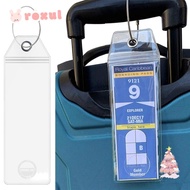 ROXUL Cruise Luggage Tag Holders, PVC Steel Wire Cable Loop Suitcase Label Holder, Durable Zip Seal 