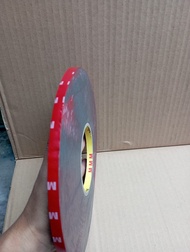 Double tape Kecil 3M ukuran 8mm x 33M Warna Merah Perekat Double Tape