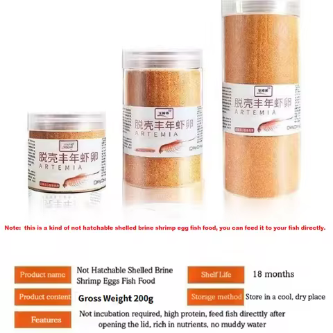 Pasteurized Dried Decapsulated Brine Shrimp Egg Artemia Cysts Fish Feed For Marine Fish, Tropical Fi