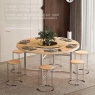 Thickened solid wood large round table for home hotel foldable fir round table top round table top dining table top