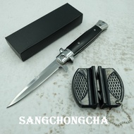 Sangchongcha มีดพับ มีดสปริง Folding knife Italian stiletto knife มีดพับสปริง มีดพก มีดพกเดินป่า มีด