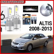 หลอดไฟ TOYOTA ALTIS ปี 2008 2009 2010 2011 2012 2013 C6 / OSRAM LED 6000K (2หลอด) ไฟหรี่ ไฟหน้าต่ำ ไฟหน้าสูง ไฟตัดหมอก