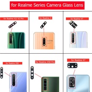 2pcs for Realme X2/ X2 Pro/ X/ XT/ X50/ X50 Pro 5G/ X7 Camera Glass Lens Back Rear Camera Lens 3M Glue Replacement Repair Parts