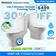 Domaco x Cassanova 6009A Rimless Tornado Flushing w/ Nano & Anti- bacterial Coated Toilet Bowl