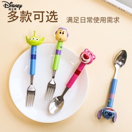 Cartoon Cute Children's Table Spoon Fork Stitch Stainless Steel Fork Spoon Baby Food Supplement Tabl